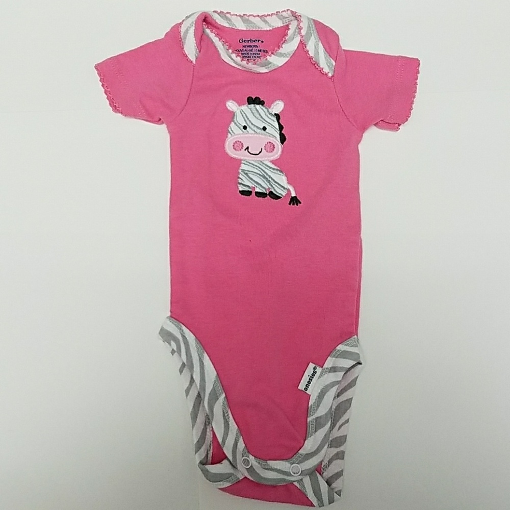 Gerber onesie with zebra
